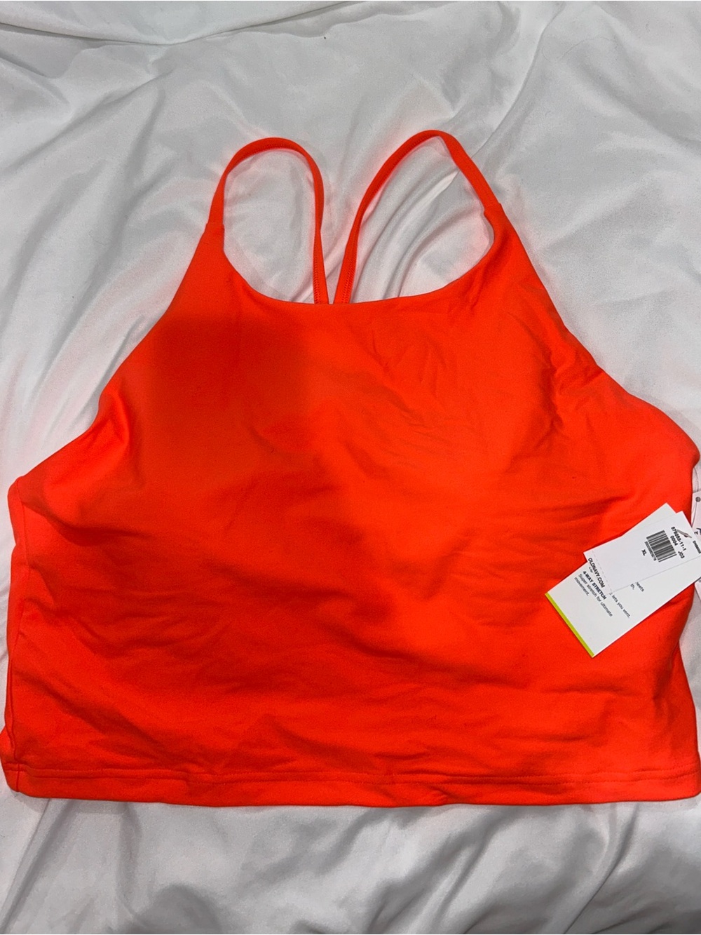Old Navy Neon Orange Strappy Sports Bralette